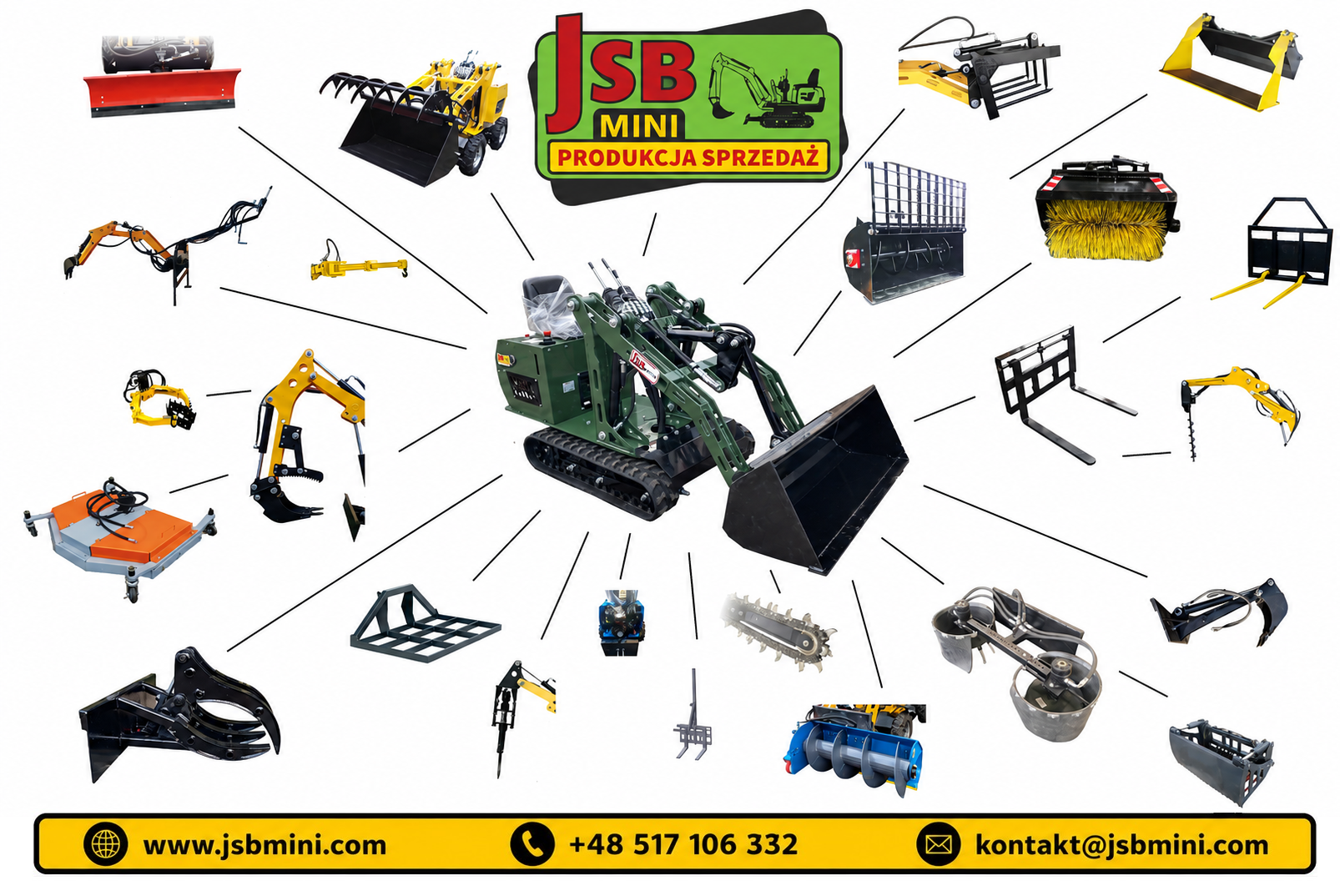 MINIŁADOWARKA GĄSIENICOWA MS-TL113 JSB MINI PB/ON - obrazek 2